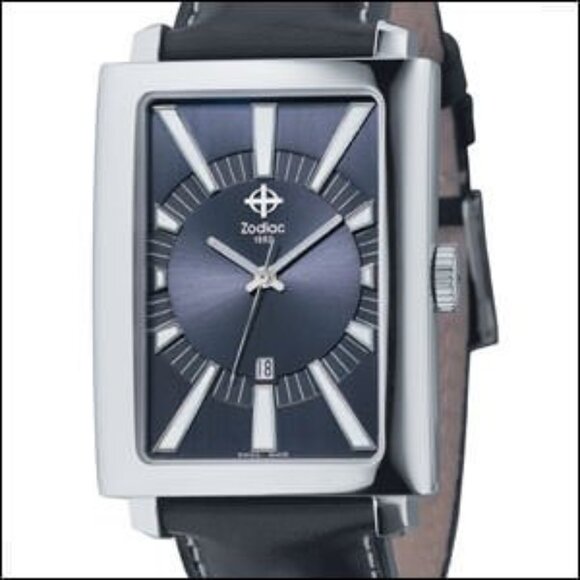 Rare Zodiac Tank Men's Watch ZO3401 Classic Line Black Dial Swiss Made Sunbeam - Picture 15 of 15